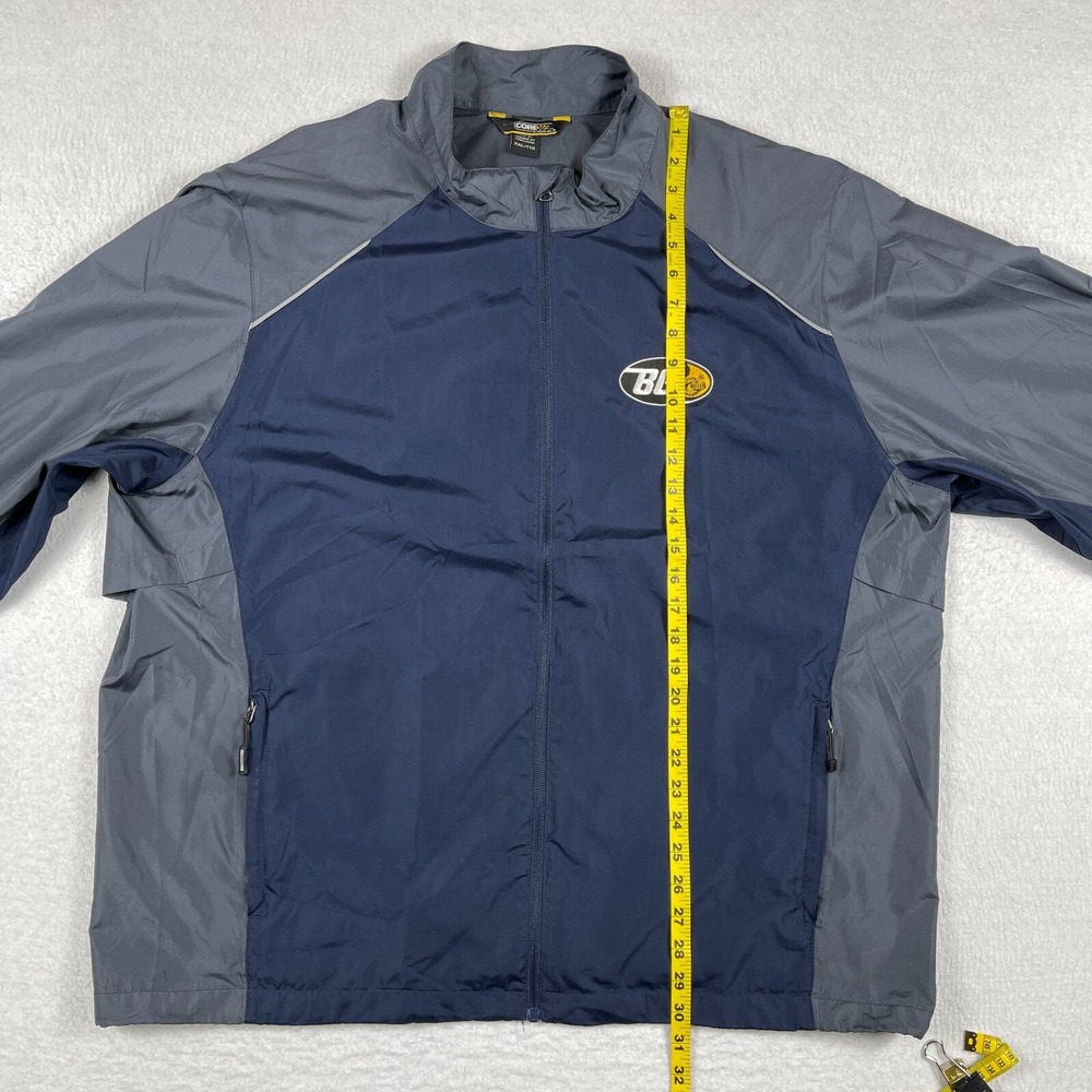 BG Jacket Mens XXL Blue Gray Full‎ Zip Vented Windbreaker Automotive Mechanic - Picture 10 of 16